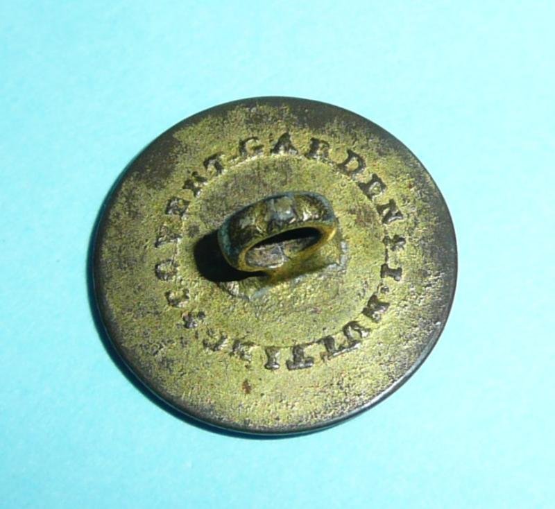 Georgian / Napoleonic Loyal Manx Fencible Infantry (Isle of Man) Officer's Gilt Flat Backed Tunic Coatee Button — image 4