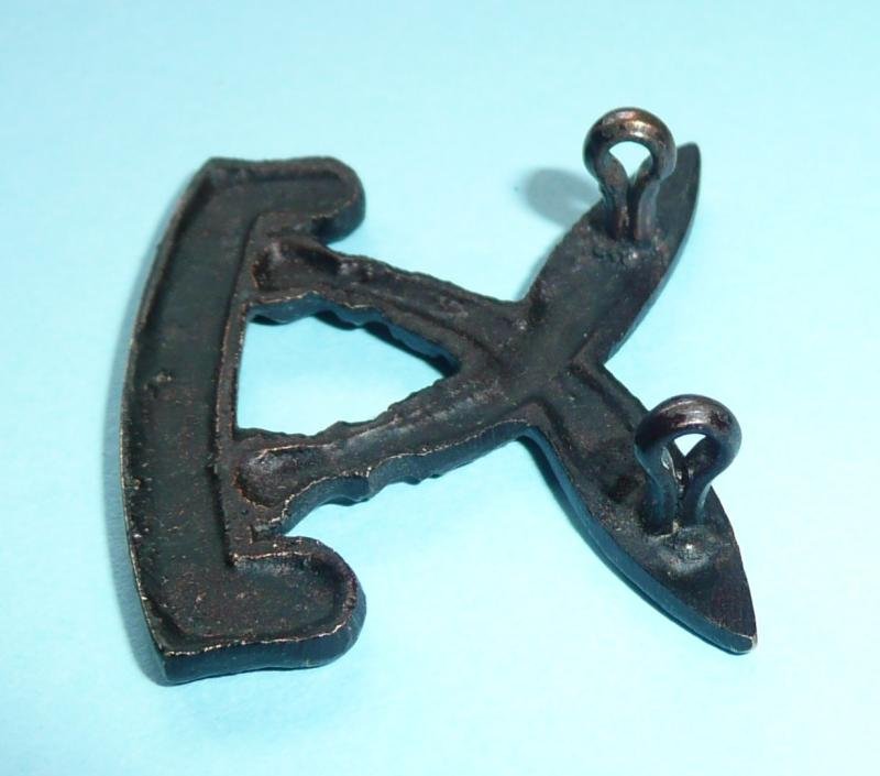 Indian Army - Assam Rifles Blackened Brass Cap Badge — image 4