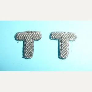 Pair of Mess Dress Territorial Small Silver Wire Bullion 'T' …