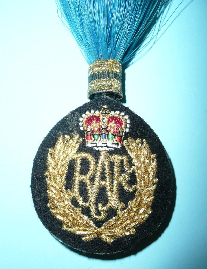 QE2 Royal Air Force RAF Musicians Full Dress Embroidered Busby Cap Badge and Plume — image 3