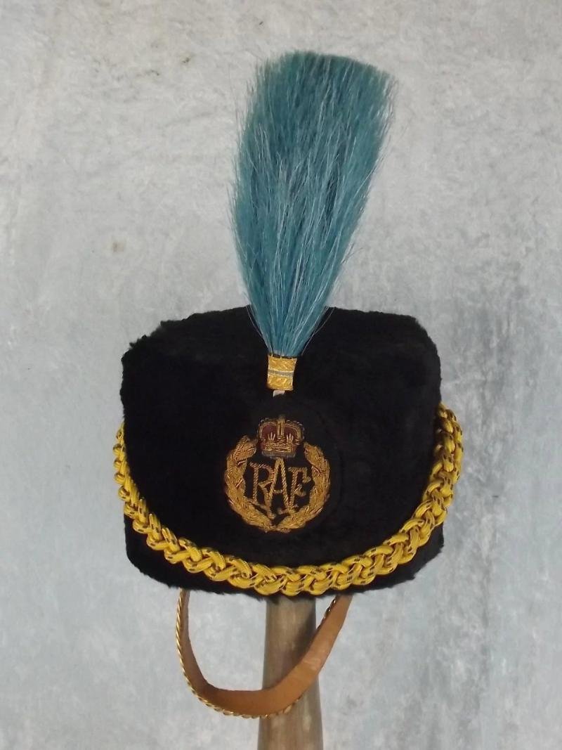 QE2 Royal Air Force RAF Musicians Full Dress Embroidered Busby Cap Badge and Plume — image 5