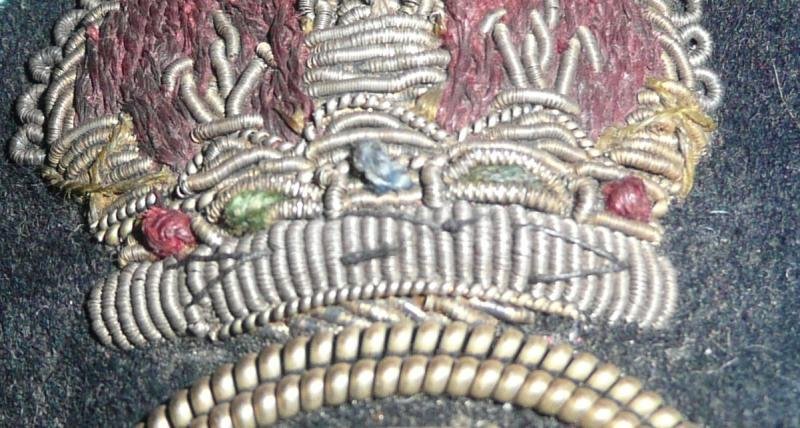 WW2 Royal Navy RN Petty Officer's Bullion Cap Badge, King's Crown — image 2
