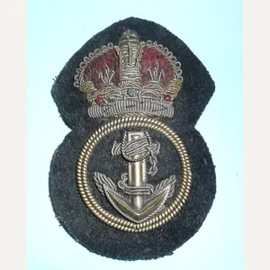 WW2 Royal Navy RN Petty Officer's Bullion Cap Badge, King's …