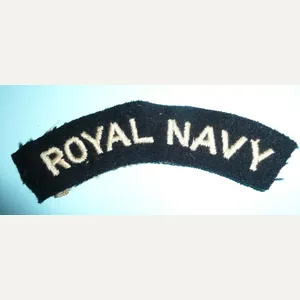 WW2 Royal Navy - Woven Cloth Shoulder Title