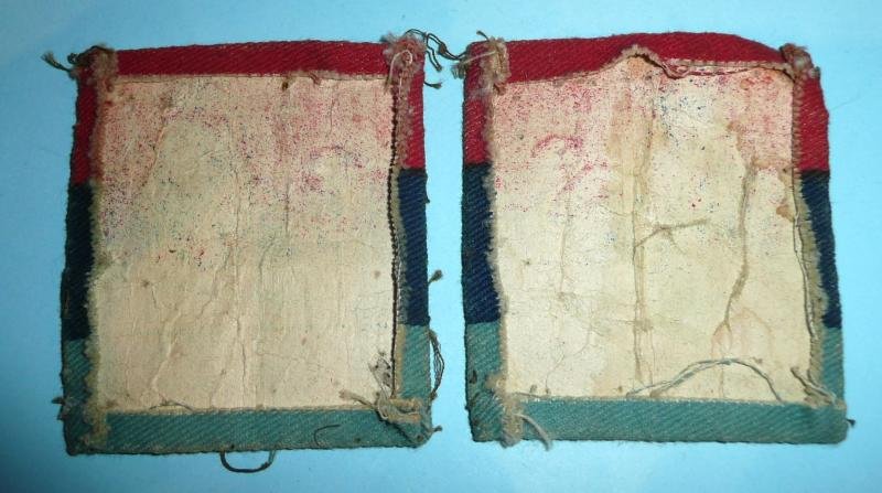 WW2 GHQ British Troops in Egypt and Mediterranean Printed Formation Signs - Matched Facing Pair — image 2