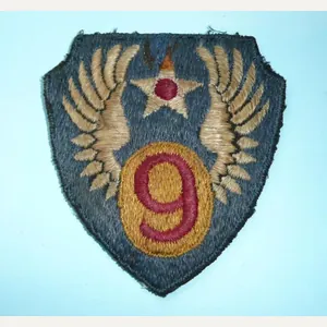 WW2 United States USAAF 9th Air Force Cloth Flash Patch …