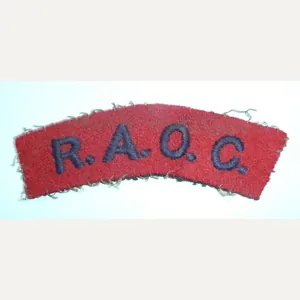 WW2 RAOC - Royal Army Ordnance Corps Woven Cloth Shoulder …
