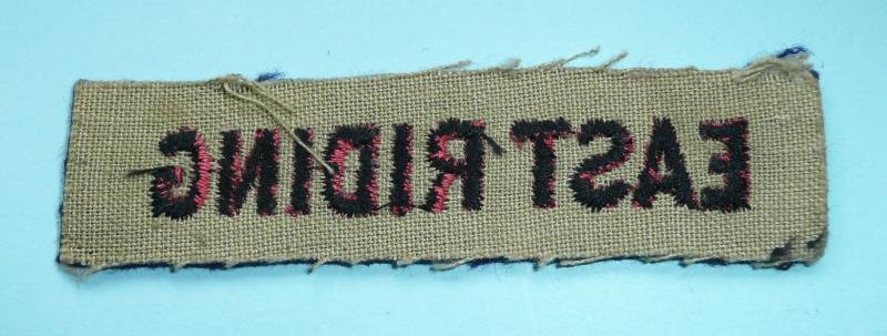 Cold War - 422nd (East Riding) Territorial Regiment Coast Artillery Regiment (East Riding of Yorkshire) Woven Supplementary Cloth Shoulder Title (1947 - 1956 only) — image 2