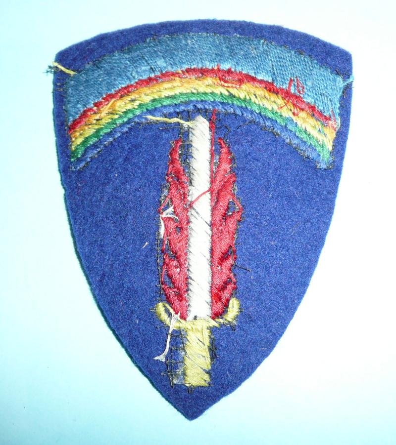 WW2 US Army SHAEF Embroidered Cloth Formation Sign — image 2