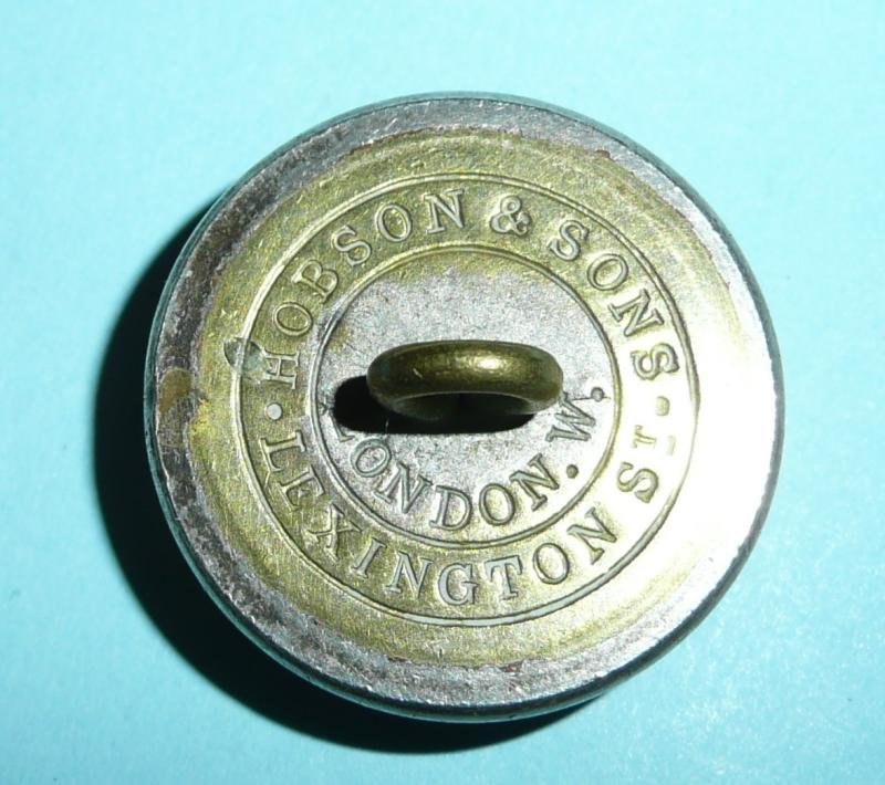 The Royal Welsh Fusiliers Volunteer Battalion Officer's Large Pattern Silver Plated White Metal Button — image 2