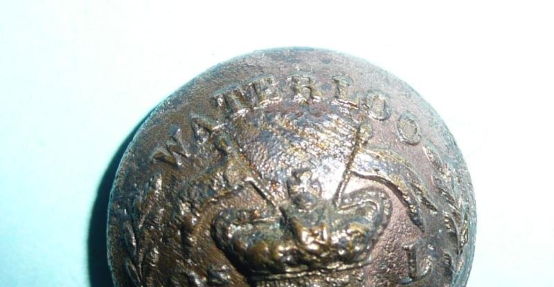 Early 16th Queen's Own Lancers Officer's Coatee Tunic Button — image 2