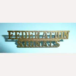 Malaya / Malaysia Federation Signals One Piece Brass Shoulder Title