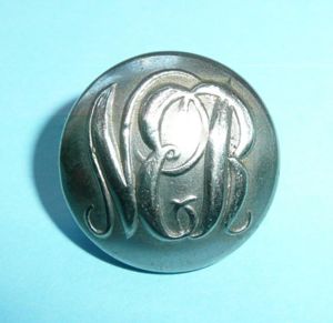 NER North Eastern Railway White Metal Medium Pattern Button