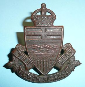 WW2 Canada - South Alberta Regiment Bronze Cap Badge
