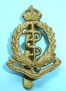 WW1 South African Medical Corps Afrikaans Brass Cap Badge, King's …