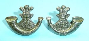 Ceylon Light Infantry (CLI) Matched Facing Pair of Collar Badges