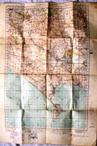 British WWII Map of Weymouth and Dorchester Area