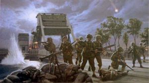 Pegasus Bridge - Airbourne Storm Print by Simon Smith