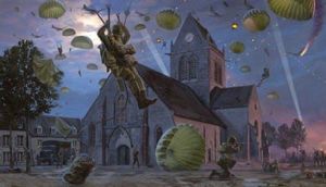 Sainte-Mere-Eglise Print by Simon Smith