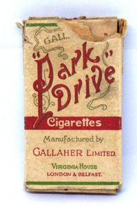 Gallaher's Park Drive Empty 5 Cigarette Box