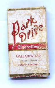 Gallaher's Park Drive Empty 10 Cigarette Box