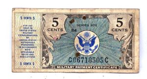 5 Cents Military Paymant Certificate