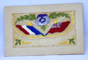 WWI Silk Embroidered Post Card