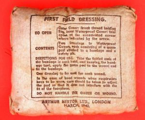 British WWII First Aid Dressing.
