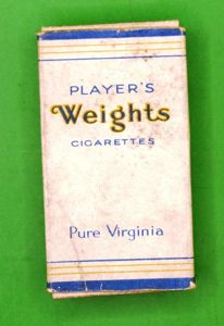 Players Weights Cigarette Packet