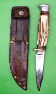 William Rodgers Scout Knife with Leather Scabbard