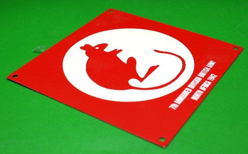 British Army 7th Desert Rat Enamel Sign — image 3