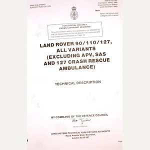 Land Rover 90 / 110 /127 Technical Discription.and Failure Diagnosis …