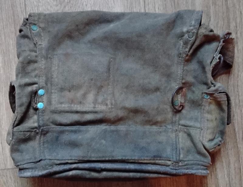 WWII French Army Respirator Canvas Bag — image 2