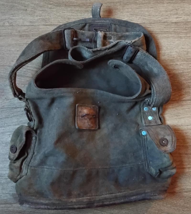 WWII French Army Respirator Canvas Bag — image 5