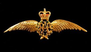 Royal Air Force pilot's wing gold RAF sweetheart brooch
