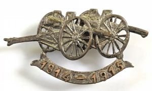 1914 - 1915 French 75 artillery field gun battle brooch