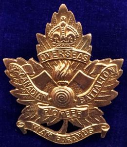 WW1 2nd Pioneer Battalion Overseas Canadian Expeditionary Force Sweetheart Cap …