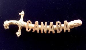 WW1 Canadian Military Forces 1916 Hallmarked Silver Mameluke Sword Sweetheart …
