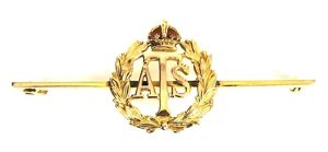 Auxiliary Territorial Service ATS gold sweetheart brooch