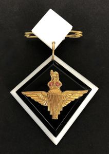 Parachute Regiment art deco style sweetheart brooch