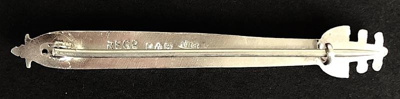 Royal Navy HMS King Edward VII 1915 Hm silver torpedo pin badge — image 2
