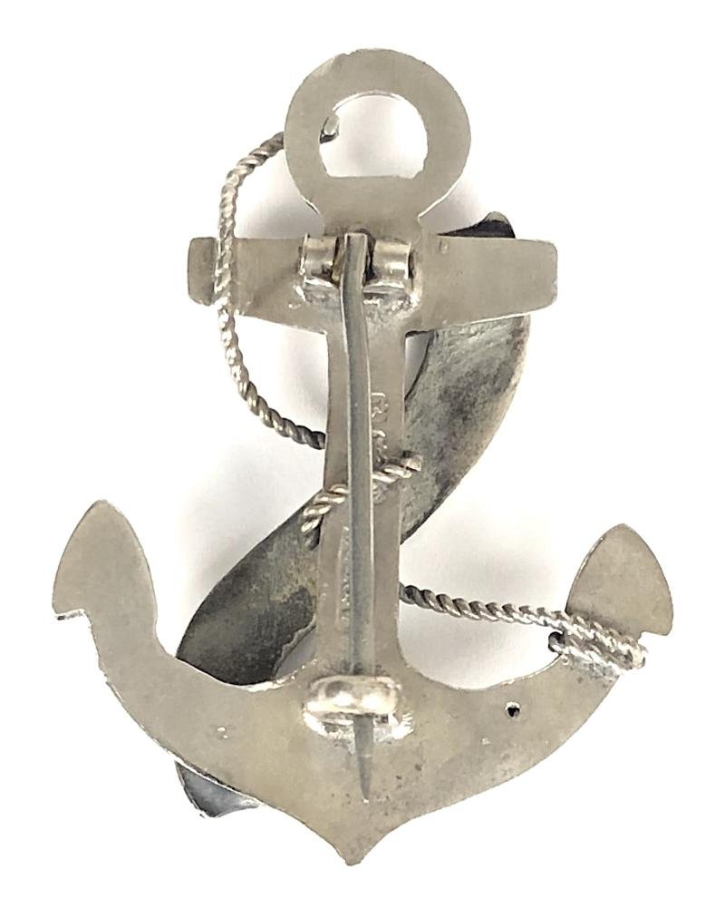HMS PROTECT ME 1915 Hollow Silver Anchor Brooch — image 2