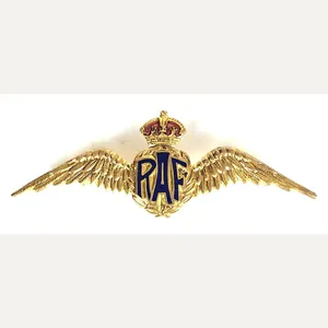Royal Air Force pilot's wing gilt and enamel RAF sweetheart …