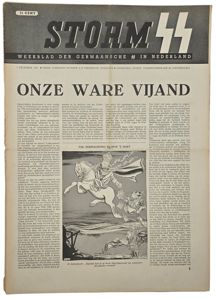 Original WW2 Dutch Waffen SS Newspaper - Storm SS 3rd …