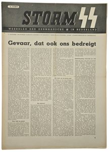 Original WW2 Dutch Waffen SS Newspaper - Storm SS 3rd …