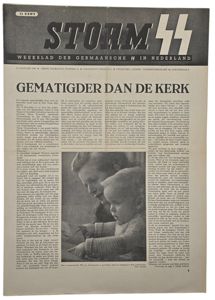 Original WW2 Dutch Waffen SS Newspaper - Storm SS 3rd …