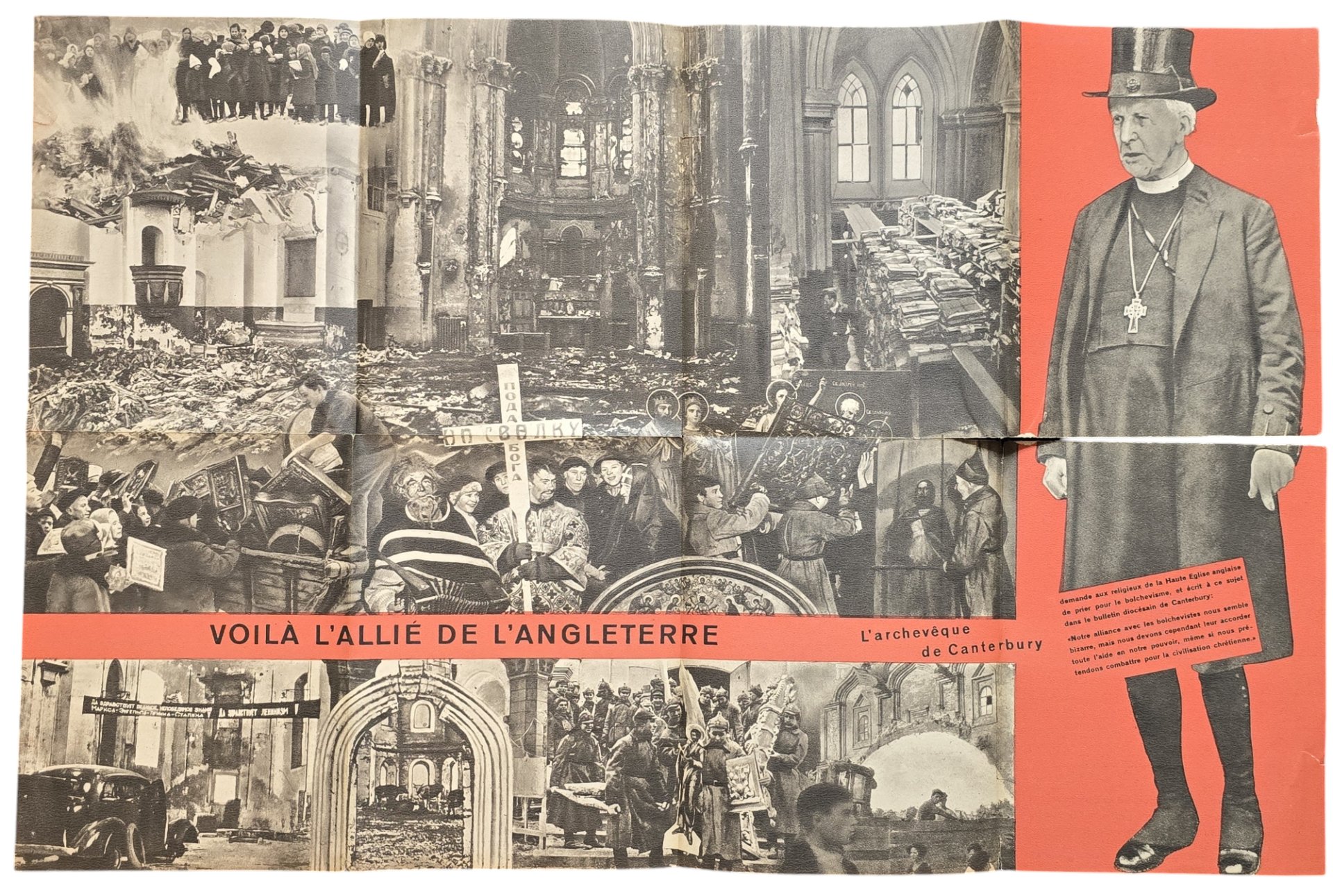 Original WW2 Walloon anti-Soviet Collaboration Flyer - Les Sans-Dieu (The Godless) — image 4