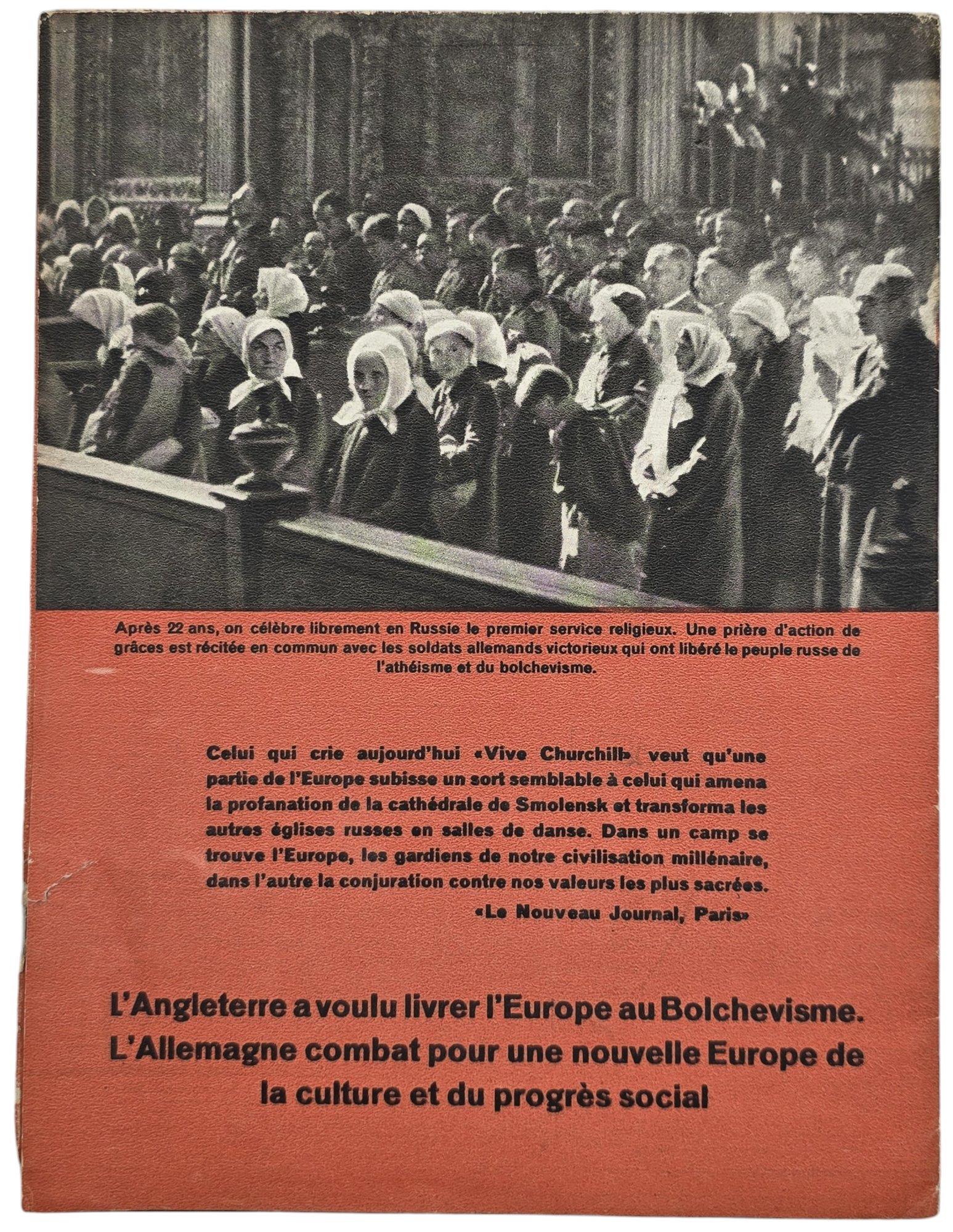 Original WW2 Walloon anti-Soviet Collaboration Flyer - Les Sans-Dieu (The Godless) — image 6