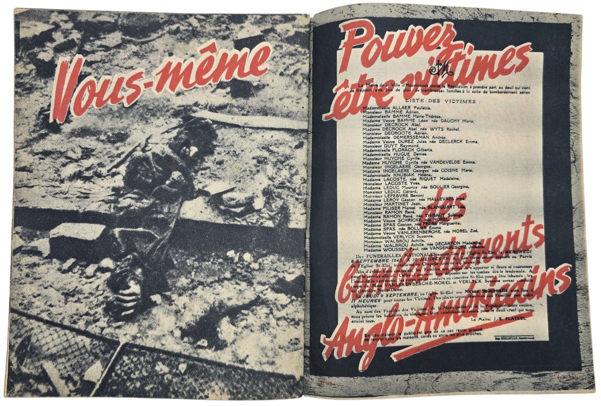 Original WW2 French Collaboration Brochure - N'oubliez jamais que..., Hazebrouck (1943) — image 6