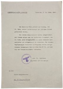 Original WW2 Belgian Document - Kreiskommandantur Turnhout remembering the fallen …